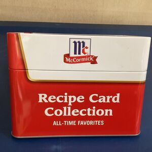 McCormick recipe card collection metal box all time favorites cards/dividers